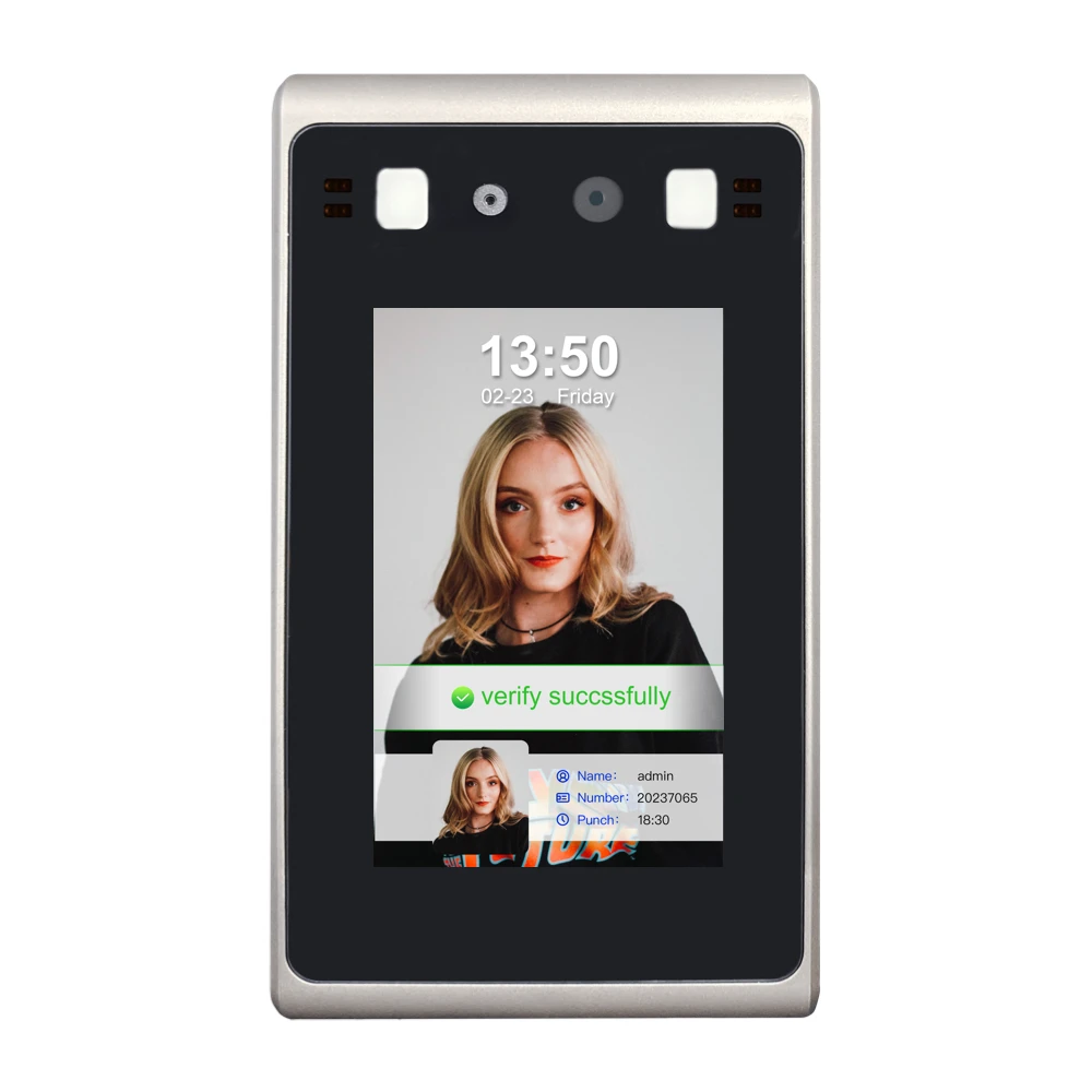 Биометрический планшет, система учета времени, Linux, функция распознавания лиц, управление доступом к двери, емкостный сенсорный ЖК-дисплей 4, 3 дюйма