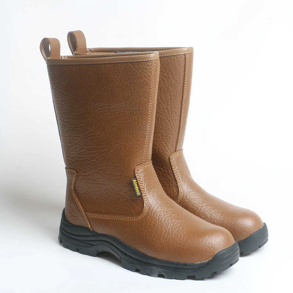 Удобные прочные защитные ботинки Aimboo factory, водонепроницаемые ботинки из коровьей кожи с композитным носком, защитная обувь s3