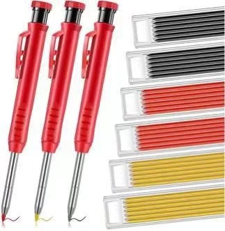 Набор карандашей KEGRET для столярных работ, сменный строительный инструмент для маркировки, механический карандаш для столярных работ