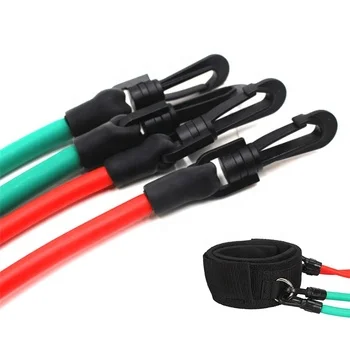 Resistance Band leg trainer With 2 Padded Ankle Straps Made With Heavy Latex Rubber Leg Resistance Bands