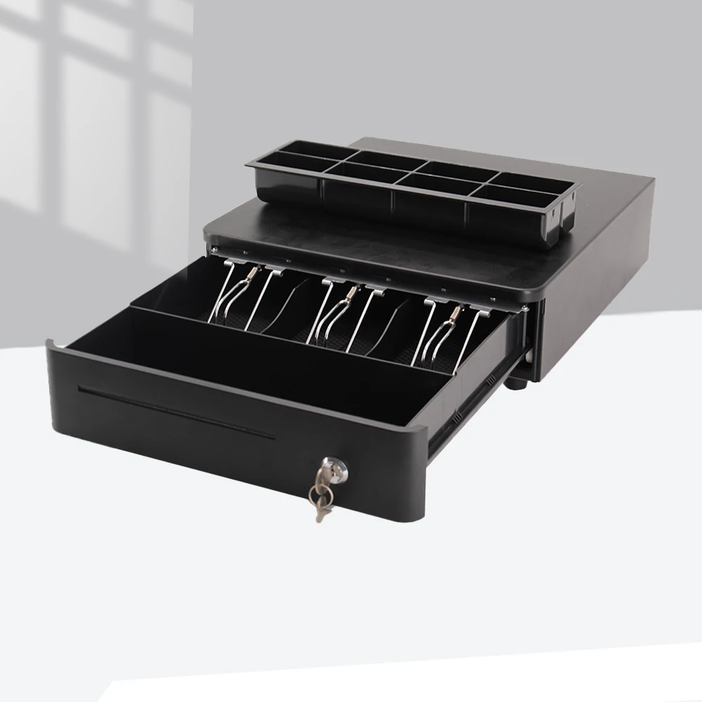 HER-330 China Supplier electronic 5 bill 8 coins metal case pos cash safe drawer