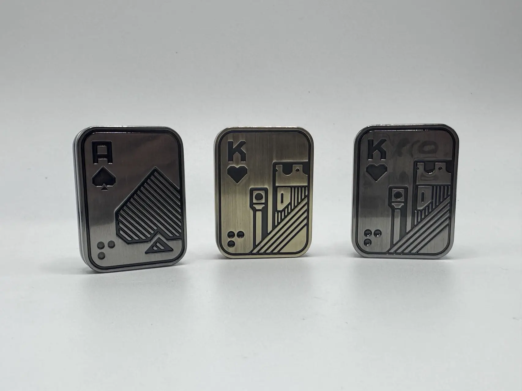 Stress Relief Toys EDC Poker Push Card edc Small Toy Fidget Spinner Decompression Metal Finger