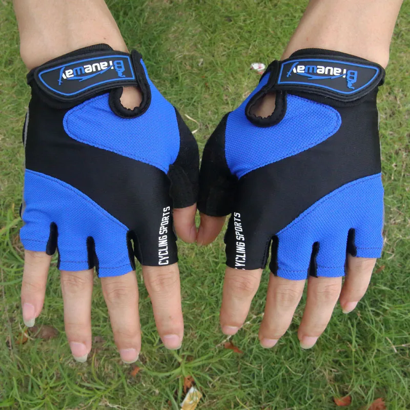 Low price  nylon Anti-skid damping custom logo half finger riding gloves manufacturer