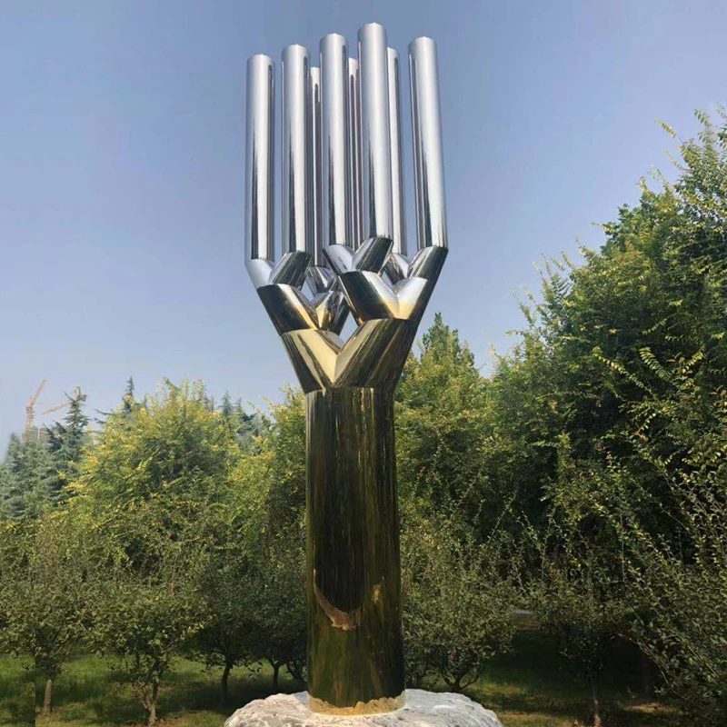 custom modern art sheet metal sculpture inox steel sheet metal fabrication