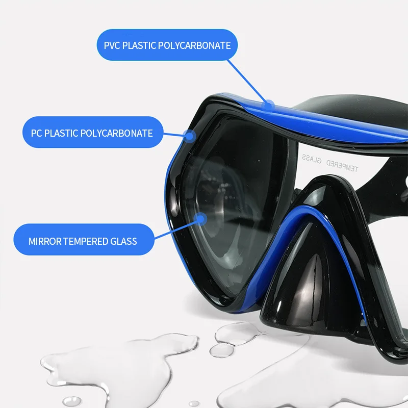 Customized snorkeling and diving goggles adjustable swimming fins diving equipment set swimming and snorkeling set