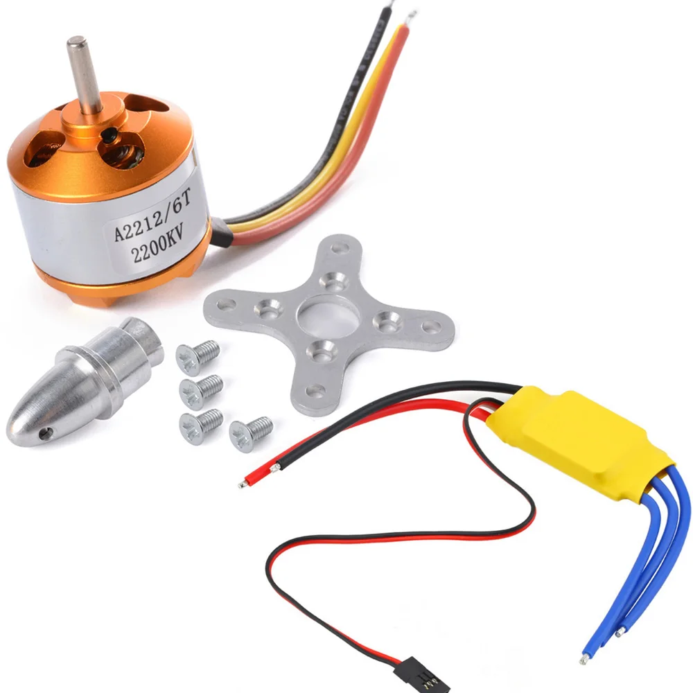 EU US Warehouse Combined RC A2212 brushless motor brushless motor 930KV 2200KV 2450KV 2700KV with 30A ESC for RC aircraft/UAV
