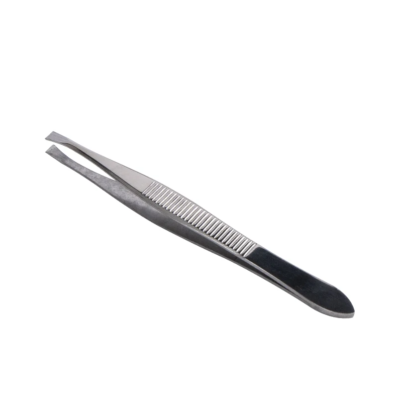 2023 hot selling new design silver stainless steel makeup tools eyebrow tweezers for women