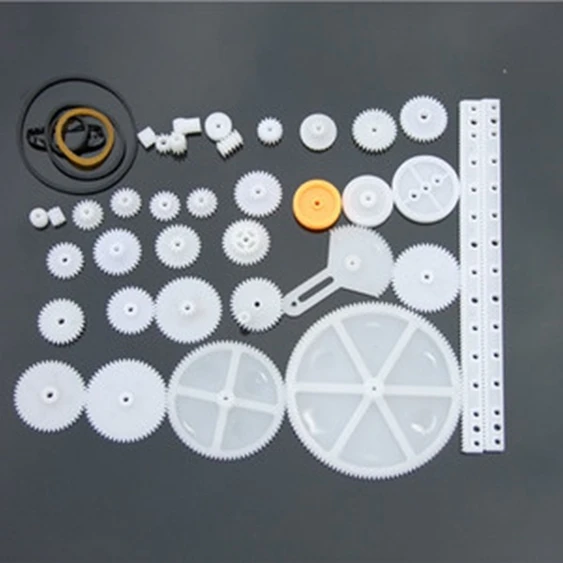 Okystar 34 kinds of Rack and Pinion Gear bag Toy Model Pulley Plastic Worm Gear Reducer DIY Kit