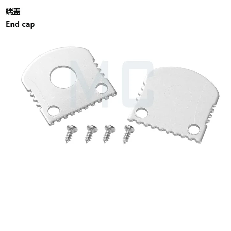 aluminum LED profile for LED strip light with PC cover/diffuser