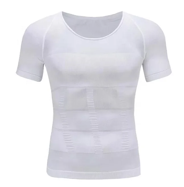 Эластичный скульптурный жилет, Термальный компрессионный базовый слой, мужская рубашка для коррекции фигуры, жилет для похудения и похудения, рубашка для похудения