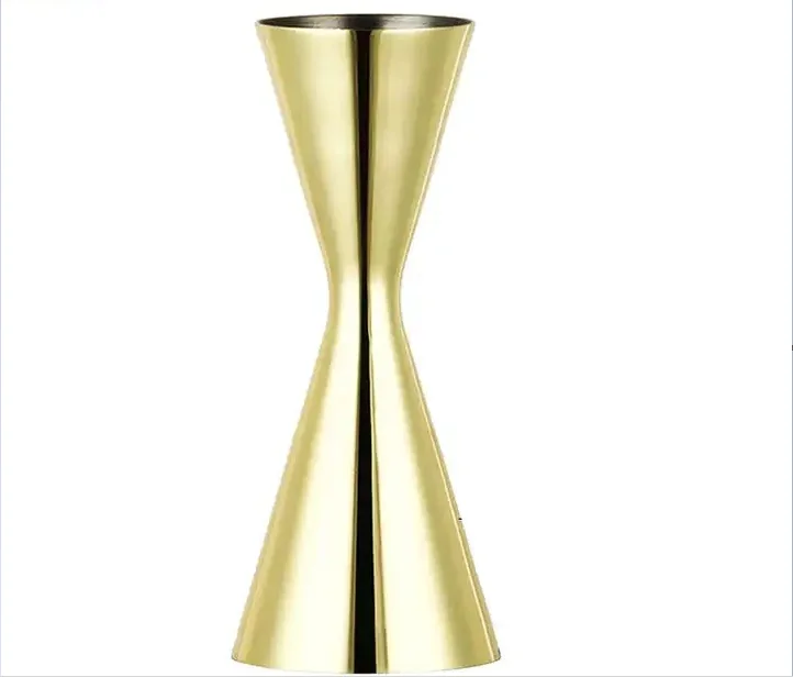 One-Piece Stainless Steel 30ml/60ml Double Jigger With Silver Gold Colors Measuring Cup Double Sided Jigger For Bar