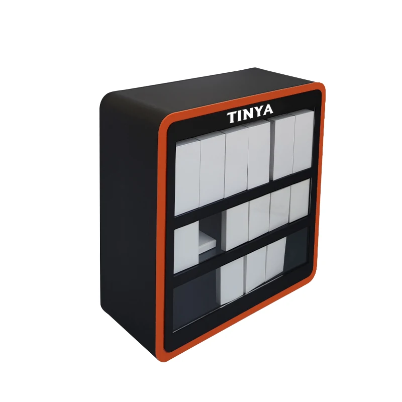 supermarket counter display smoke shop cigarette glass case with lock 3 tiers mini sneakers keychain acrylic display case