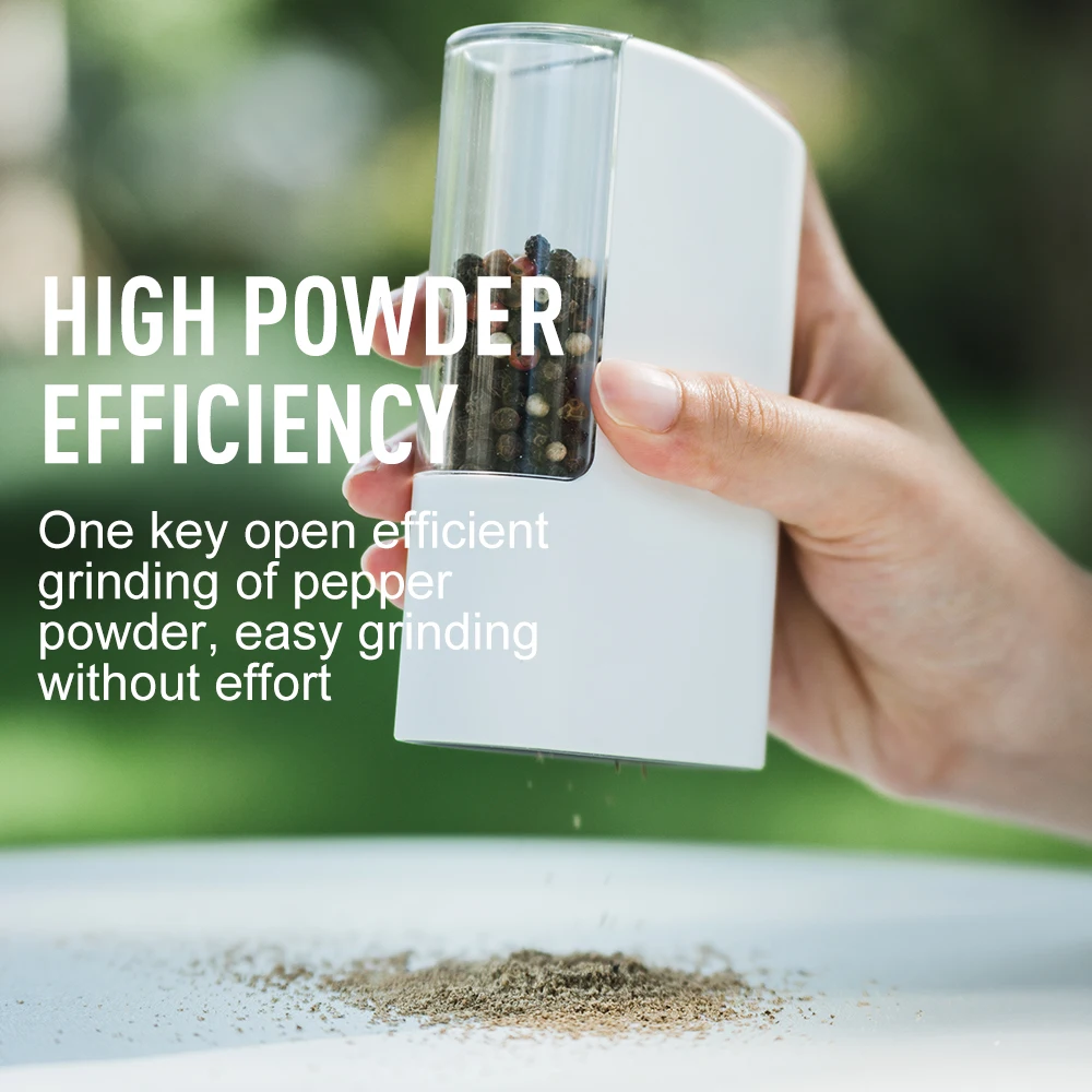 New Mini Portable Type-C USB Rechargeable Spice mill  Tools Electric Salt and Pepper Grinder set with PMMA jar