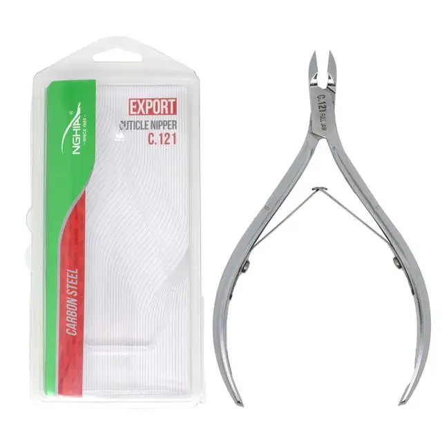 NGHIA Professional Stainless Steel Ultra Sharp Full Jaw C.121 Cutticle Spring Manicure Nipper For Nails