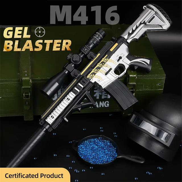 Trending Toys M416 Boys Soft Bullets Summer Style Game Electric Splatter Ball Long Range Water gun toys