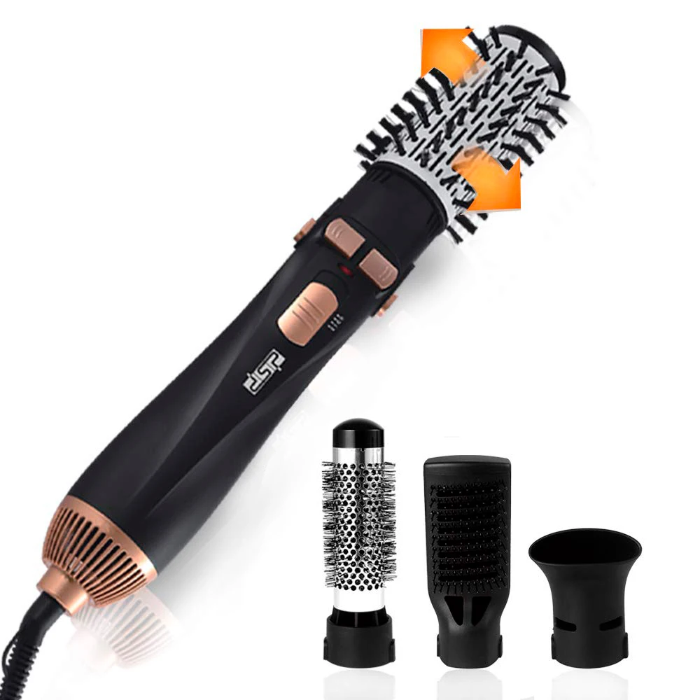 DSP Hot Air Brush One Step Professional Electric Hair Dryer Hair Straightener Hair Curler styling comb 4 in 1 for Women