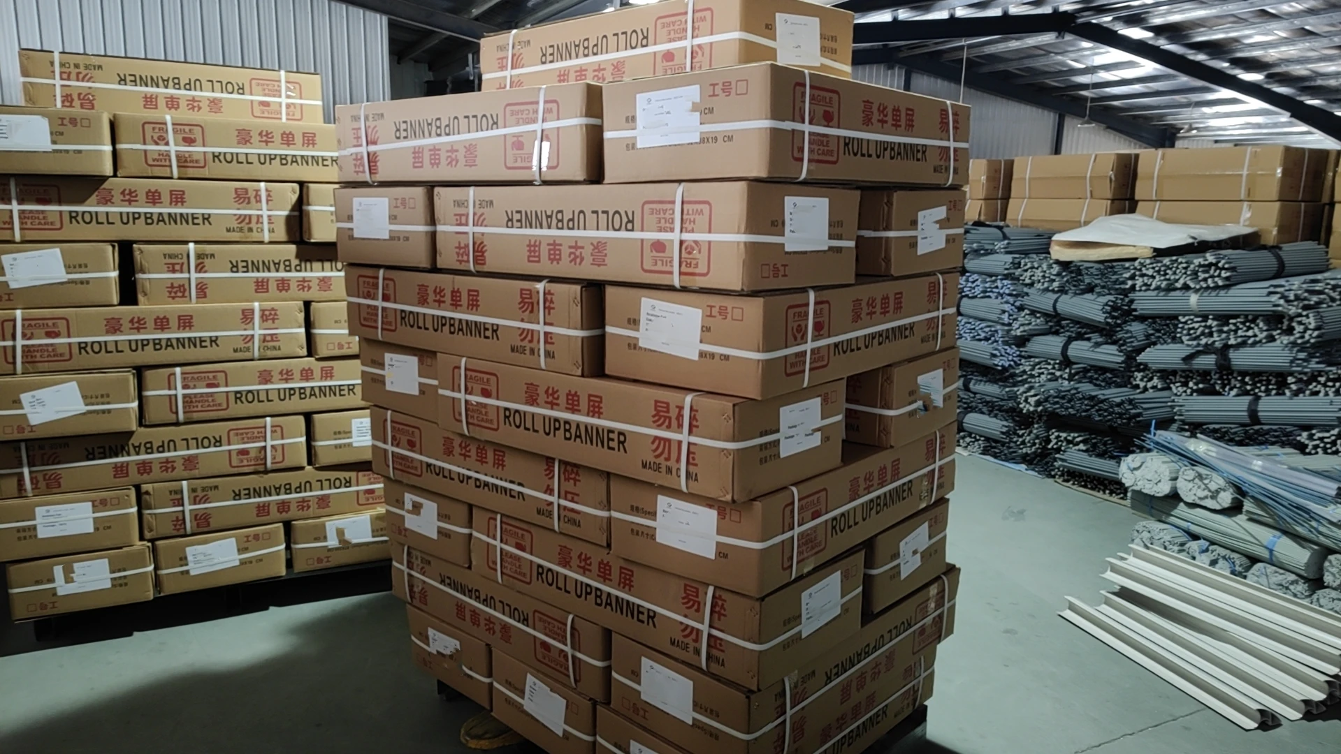 Custom Size Lightweight Aluminum Roll-Up Banner Display Stand Portable Foldable Retractable Exhibition Advertising Printed Type