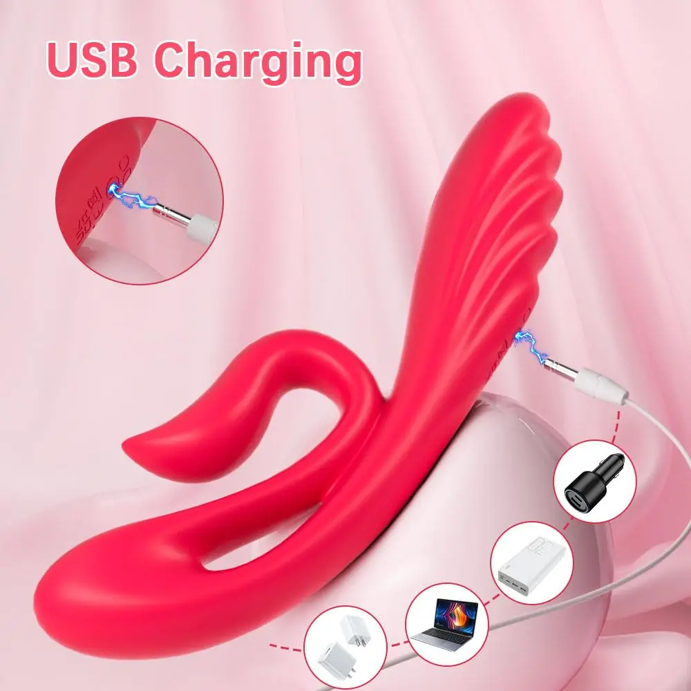 APP Control G Point Nipple Clitoral Stimulation Swan Vibrator Adults Sex Toys G-Spot Massage Rabbit Vibrator For Women Couples