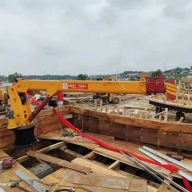 Finest Price Factory Directly Supply Marine Ship Deck Crane Hydraulic Engine Crane Boat Crane