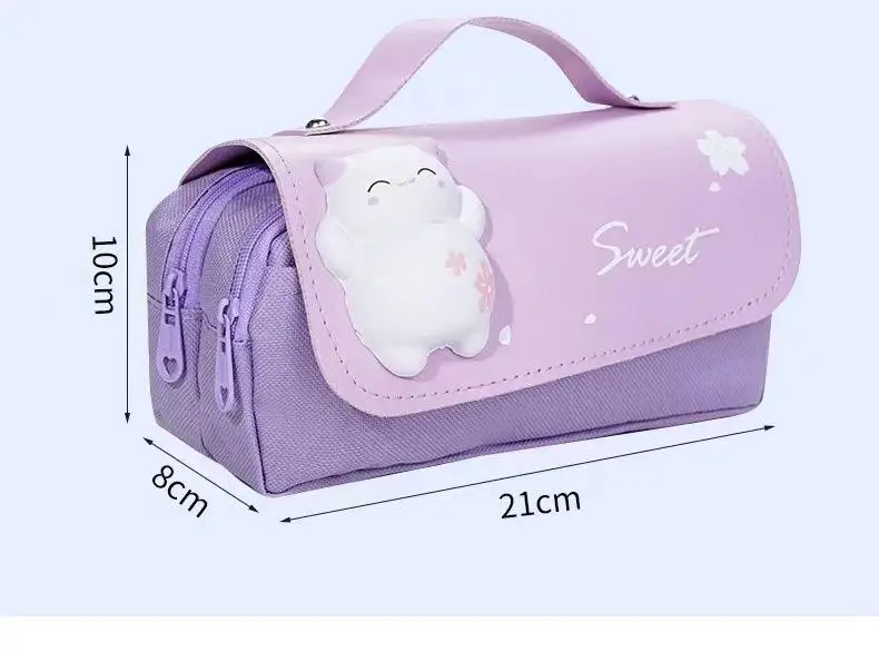 High Quality Sanrioo pencil case Large Storage Multi-stratification Cartoon Peripheral Hello a kitty School Students Pencil Box