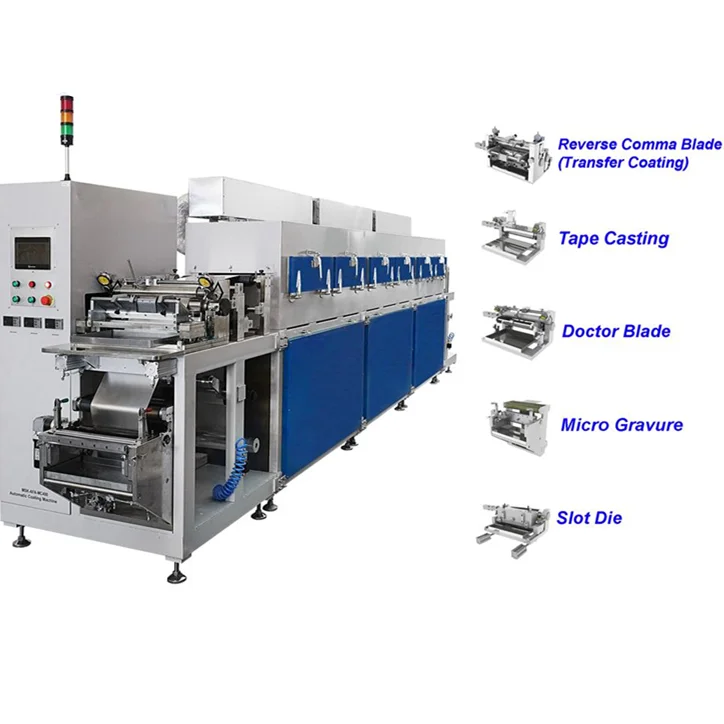 Automatic Battery Electrode Slot Die/Reverse Comma/Doctor Blade Coater Coating Machine for Electrode Preparation