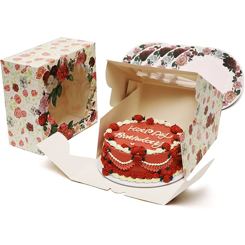 Cake Packaging Box White Cake Boxes Bakery For Cake Pastry Birthday Party Good Reputation High Quality