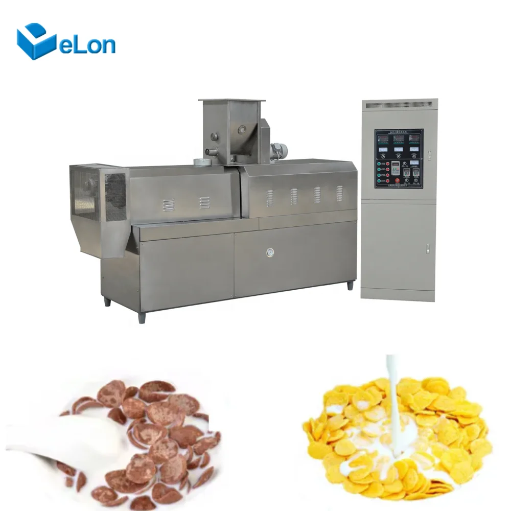 Low Cost Best Price Breakfast Cereal Extruder Snack Machine Food Snacks Corn Flakes Production Line