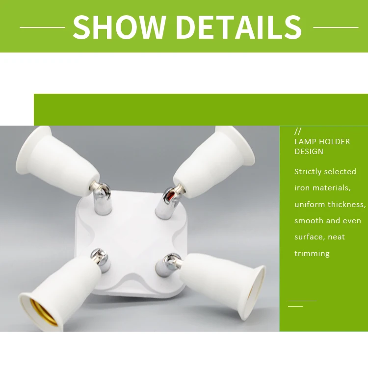 Вращающийся на 360 градусов кронштейн лампы E27 в регулируемое распределительное основание преобразователя