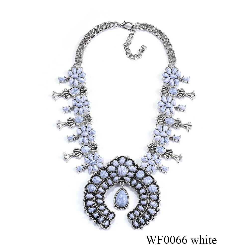 Navajo Jewelry Genuine Turquoise Squash Blossom necklace