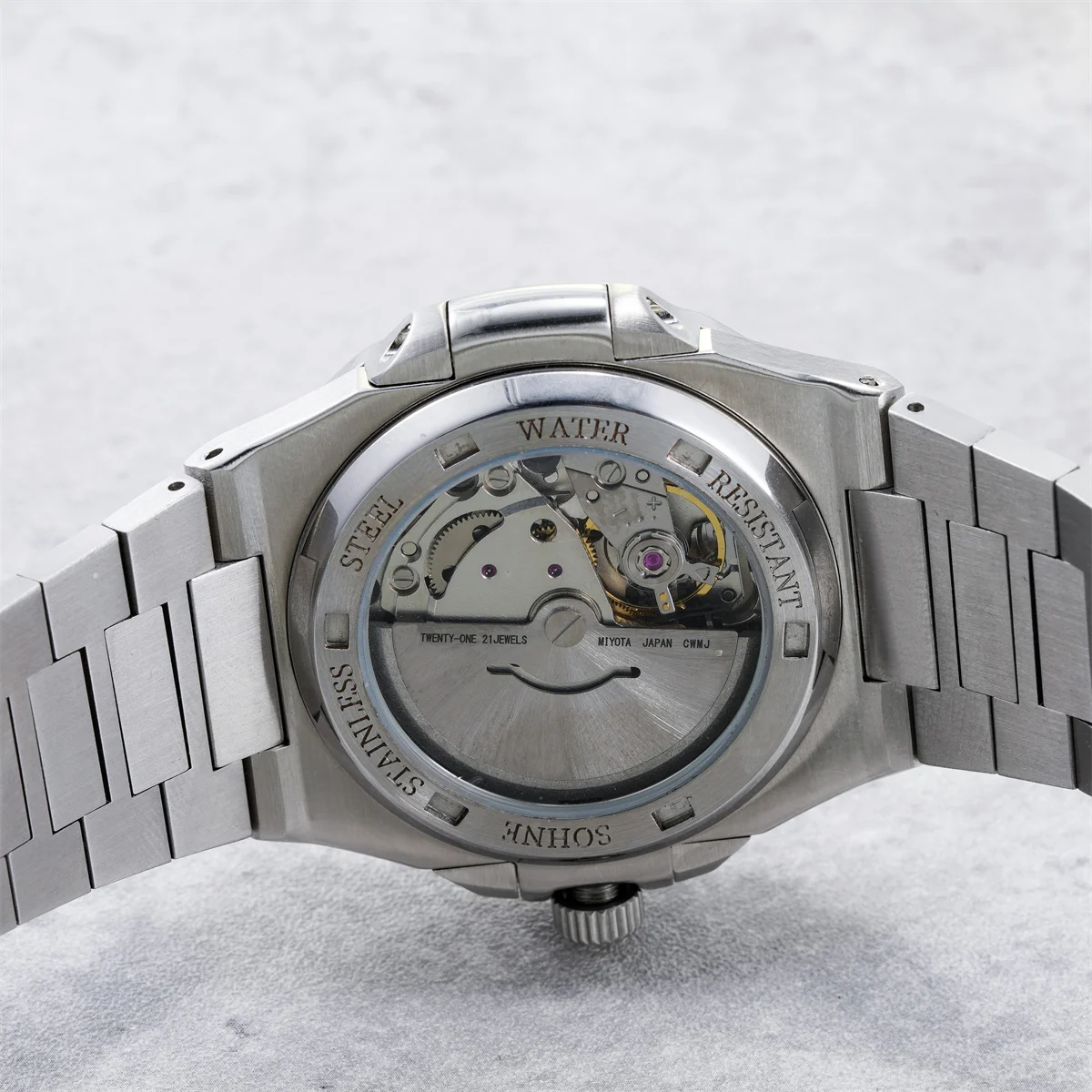 Casual Black Dial Visible Mechanism Wristwatch Luminous Men Watches Wholesale Own Brand Watch Automatic Square Mechanical Watch