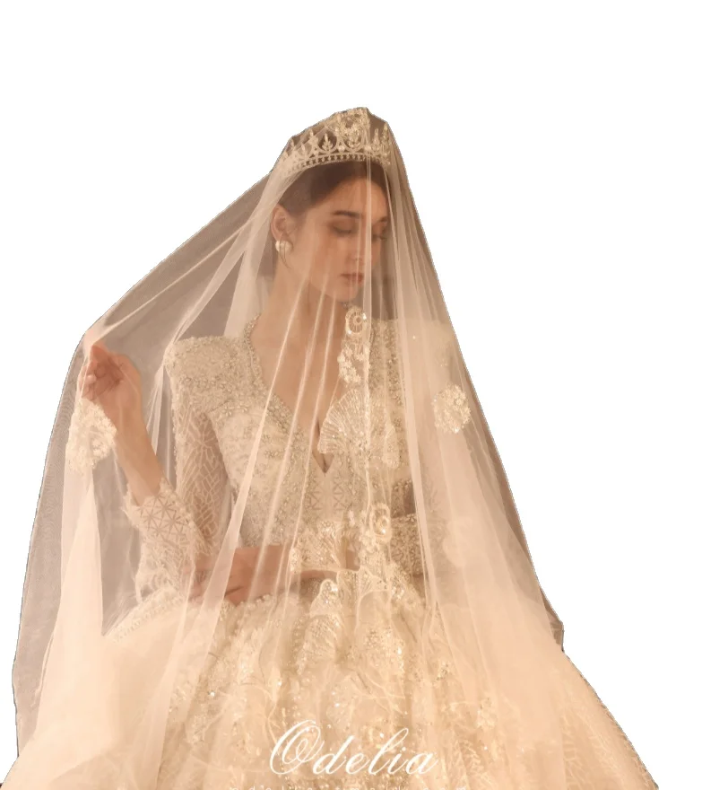 ODELIA Bridal Wedding 3M lace handmade headdress wedding accessories
