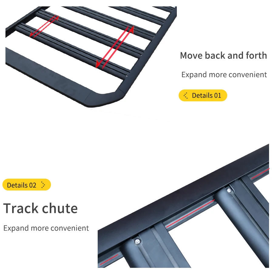 General purpose SUV roof rack aluminum multifunctional roof travel rack thickened modification load-bearing capacity