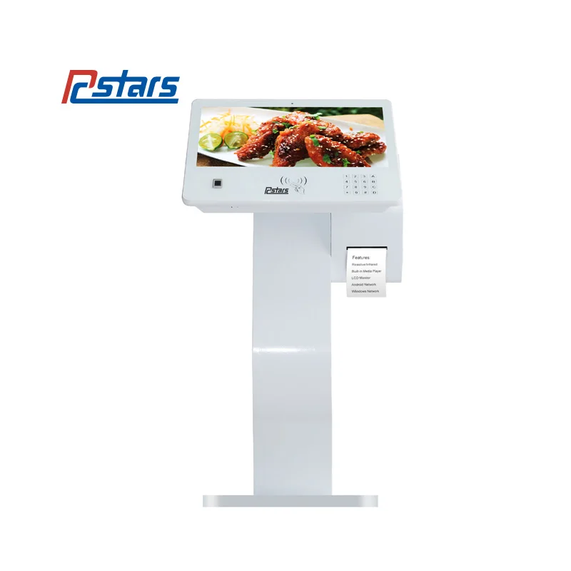 22 inch Free standing all-in-one cash register cashier printer interactive self service information payment Digital Signage