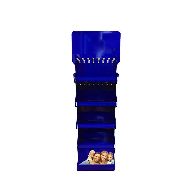 Custom Made Supermarket Eco-friendly Cardboard Toothbrush Display Stand Rack