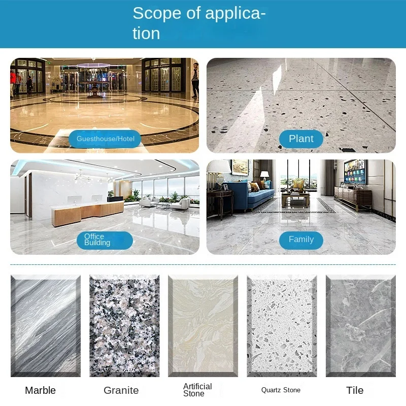 Paraffin marble stone polishing wax polishing agent refurbishment repair maintenance white transparent black care wax