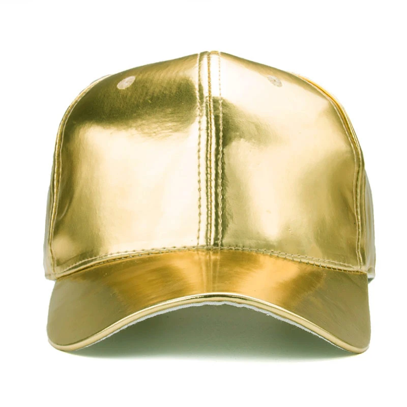 золотой цвет на заказ кожаные тефлоновой Ткани 6 панельная традиционная однотонная бейсбольная кепка