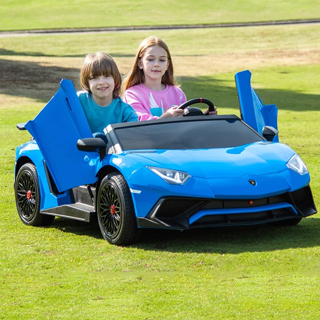 Licensed Lamborghini Aventador SV Big kids electric car 24v baby toy car for kids to drive adult double child ride-on car