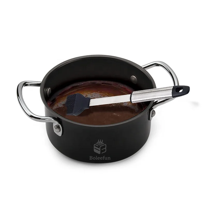 Non Stick Grill Pan BBQ Sauce Pot SS Handle Sauce Pot BBQ grill pan