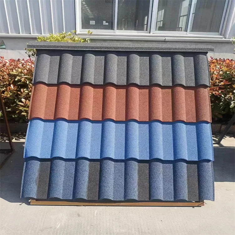 Roof tiles 0.4mm light weight roofing sheet zinc steel galvalume stone coated roofing tile metal