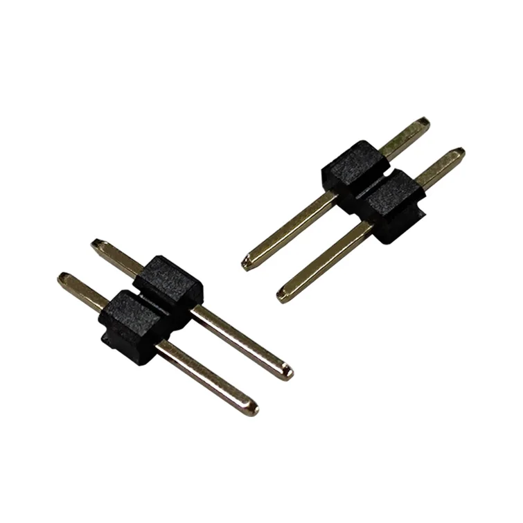 Pitch 2.0 Pin Header 2 pin straight DIP gold plated PCB connector