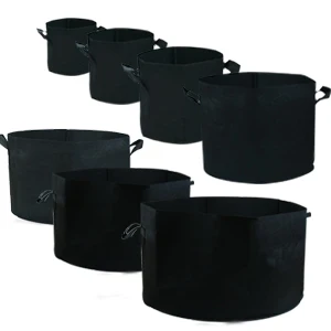 Plant Grow Bag 7 Gallon 6-Pack Heavy Duty Fabric Pots, 300g Thick Nonwoven Fabric Containers Aeration with Nylon Handles