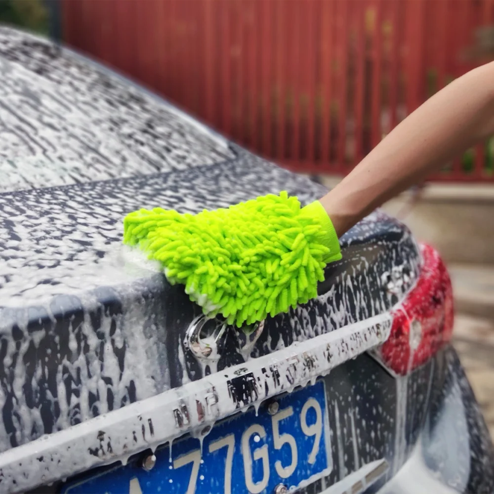
Chenille Car Wash Cleaning Glove Lint-Free Car Wash Mitts Scratch-Free Car Wash Glove 