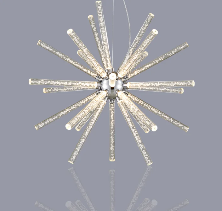 Nordic Style Bubble Crystal Ball Led Pendant Lamp Frosted AND Clear Drop Light Fixture for Living Room