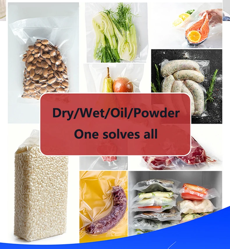 Food Vacuum Sealers Machine Automatic Vacuum And Seal Function Modes Dry and Wet Vacuum Sealer Built-in Cutter