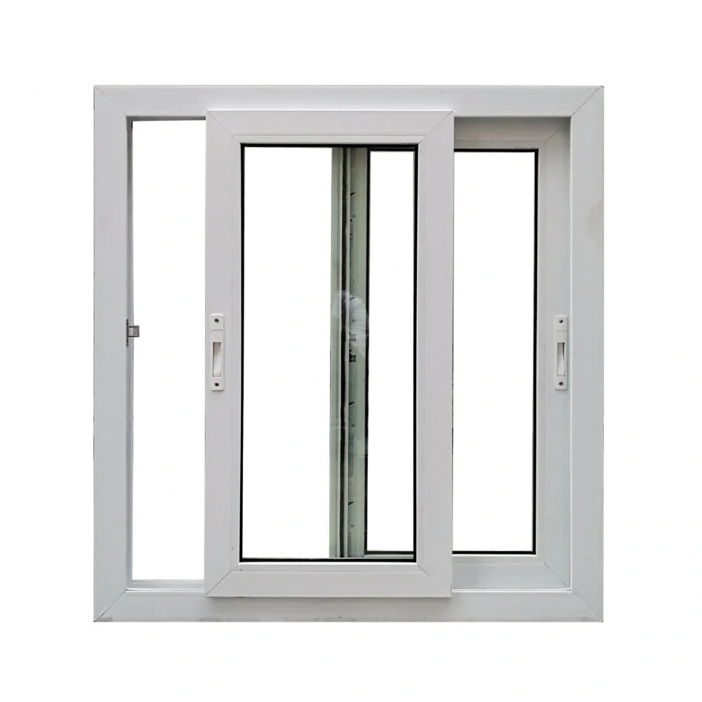 CN authentic window supplier sliding window design UPVC   plastic triple glazing window 85 series [Support Factory Inspection]