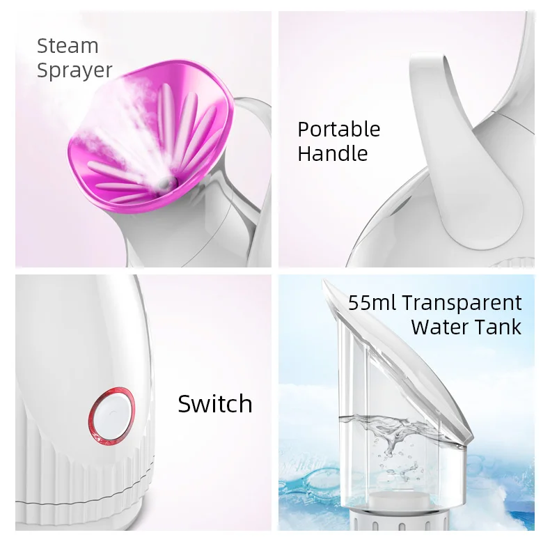 Портативное оборудование для домашнего использования, спа-оборудование, ботинки, паровой нано-ионный спрей, паровая сауна для лица с паровой