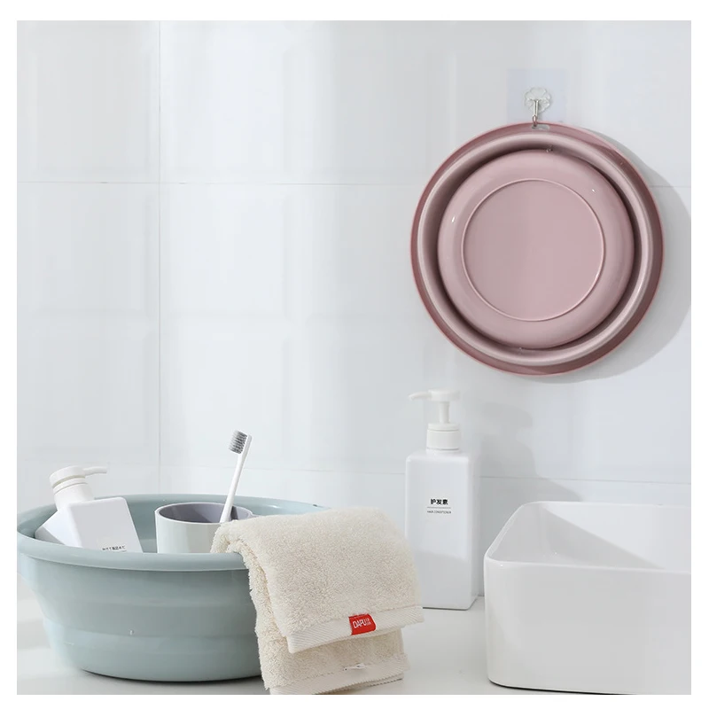 M Size Plastic Multipurpose Foldable Wash Basin Portable Collapsible Camp Outdoor Basin  Baby Washbasin