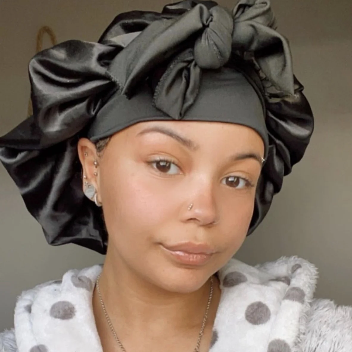 soft silk bonnets wholesale custom color mommy and me bonnets long tie satin hair bonnet