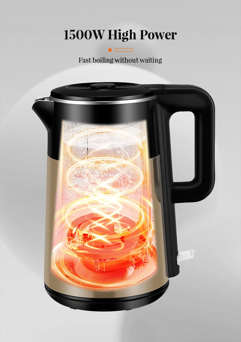 New Design Adjustable Temperature Electric Kettle Small Electric Kettle Serviceable 1.7L Cheap Price Electric Kettle