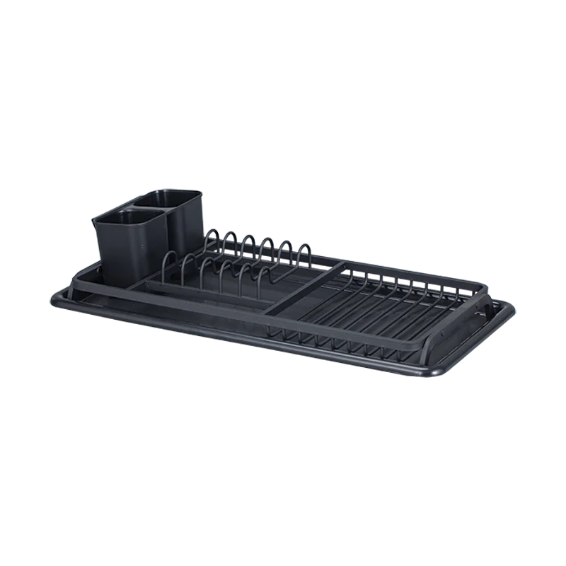 Home Basic Rustproof Aluminum Dish Rack Aluminum Advantage Dish Rack With Draining Board